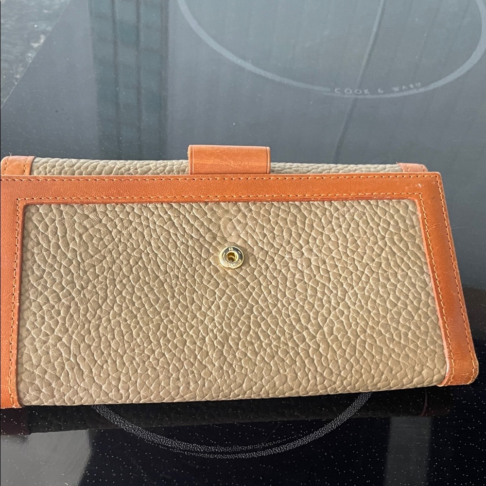 Dooney & Bourke All Weather Kisslock Pebbled Leather Womens Clutch wallet Vintag - Picture 5 of 5